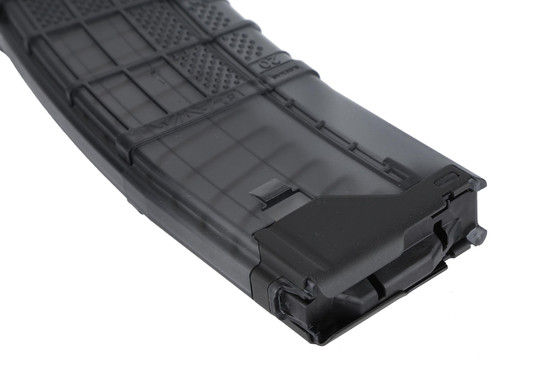 The L5AWM AR 15 Magazine for 5 56 NATO and 223 rem from lancer systems with 30 round capacity and clear polymer with texture